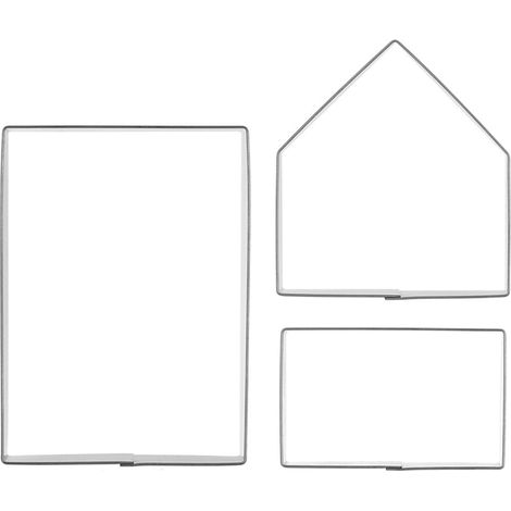 Lebkuchenhaus-Ausstechformen-Set, Edelstahl, 3-teilig (1/5)
