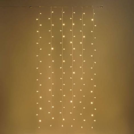 Rideau lumineux L1m H3m 180 LED blanc chaud prolongeable IP44 SMART Connect 31V Lotti