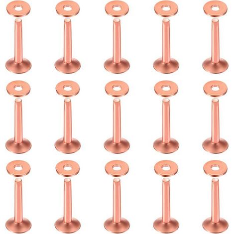 Lot de 50 rivets et fraises en cuivre de 10 × 3,3 × 19 mm pour ceintures, portefeuilles, colliers, produits en cuir (1/5)