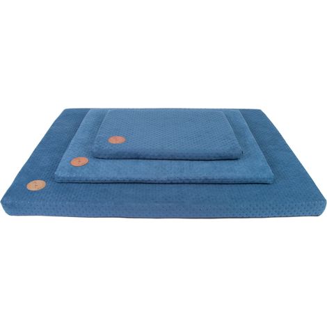 Colchón demi acolchado azul marino de 70 cm x 60 cm x 3 cm. (1/5)