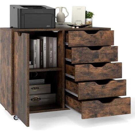 Archivador movil con 5 cajones y puerta - marron 227542887 227542887 (1/5)
