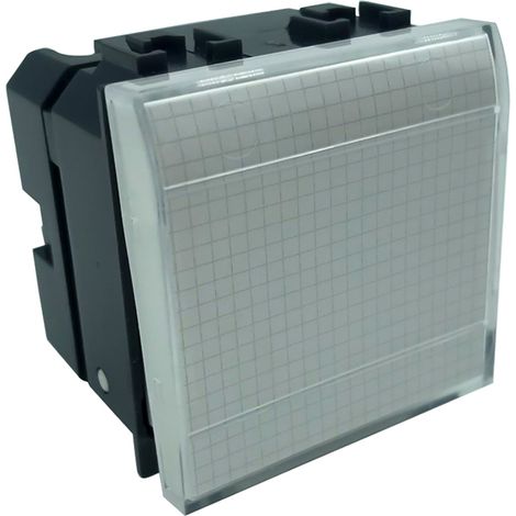 Modulo pulsante portanome campanello targhetta bianca living C1109
