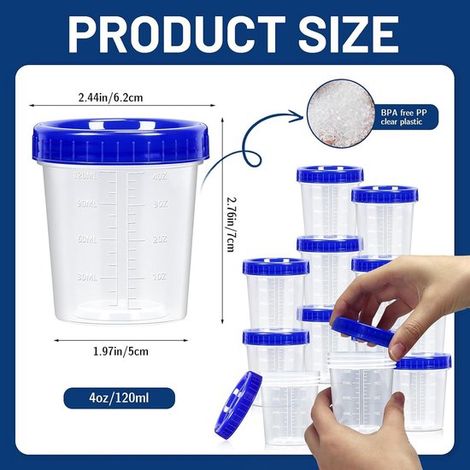 10 mini recipientes para almacenar alimentos，Mini cajas para salsas，120 ml (4 oz)，Recipientes para aderezos de ensaladas，Colores: azul y rojo (1/4)