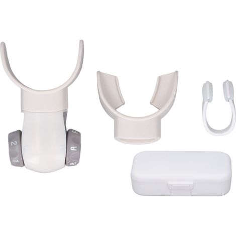 Appareil d'exercice respiratoire pour poumons, entraîneur d'expansion pulmonaire beige, idéal pour yoga et natation (1/5)