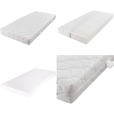 Matelas avec housse lavable 200 x 90 x 17 cm - Matelas Confort - Matelas Mousse - Matelas Double - Literie - Sommeil - Home & Living (1/5)