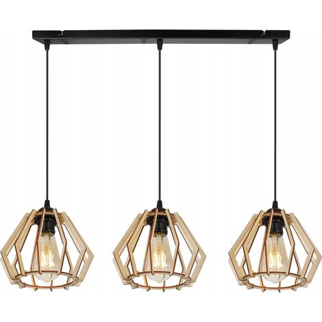 Suspension LED moderne en bois (1/5)