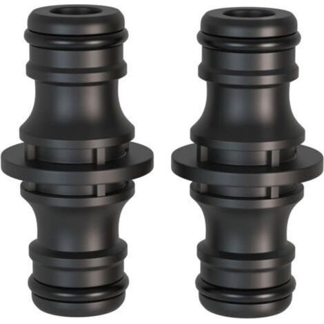 2 pièces Raccord rapide, 1/2 pouce double fiche Pièce de raccordement pour une connexion sûre des tuyaux, connexion de deux tuyaux pour la prolongation (1/4)
