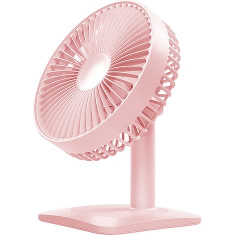 Ventilateur de bureau USB rose, puissant, silencieux, 3 vitesses, portable et compact, idéal pour la maison et le bureau. (1/3)