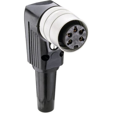 Connecteur rond DIN femelle, coudé Lumberg WKV 81 Nombre de pôles: 8 argent 1 pc(s) D22538 (1/3)