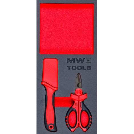 Jeu de découpe 2 pièces module en mousse pour servante d'atelier MW Tools MWECUT2