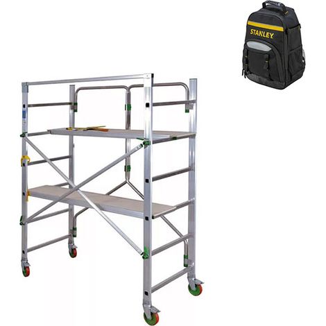 Gerüst für den Hausgebrauch- Max. Arbeitshöhe 2.87m + Rucksack - PIEGO-SAC