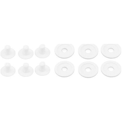 Lot de 6 vis de roue pour nettoyeur de piscine avec 6 rondelles supplémentaires C55, pièces de rechange en plastique pour Polaris 180 et 280 (1/5)