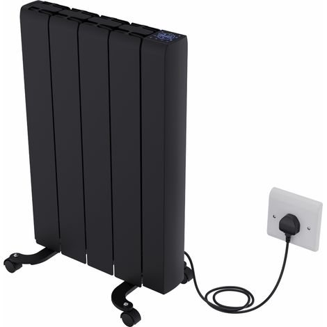 NRG 1000W Electric Ceramic Portable Radiator Wall Mounted Smart WIFI Control Heater Black (1/4)