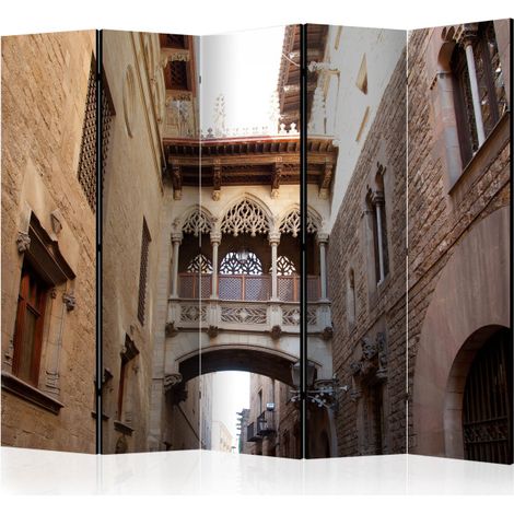 Paravent 5 Volets "Barcelona Palau Generalitat in Gothic Barrio" 172x225cm (1/2)