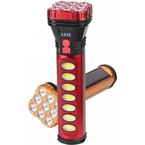 Trade Shop - Lampada Torcia Portatile Led Recaricabile Con Solare Pannello 18w Hb-707-1 Change -