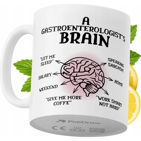 Tazza divertente e umoristica per gastroenterologo, ideale per caffè e tè, con grafica e testo divertenti. Perfetta per compleanni, onomastici e festività. Tazza premium per occasioni speciali, per ca (1/5)