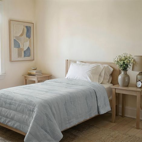 Couvre-lit matelassé d’été en Microfibre Douce imprimée – Couette Printemps-été mi-Saison – Brezza, Simple 160x240 cm (1/5)