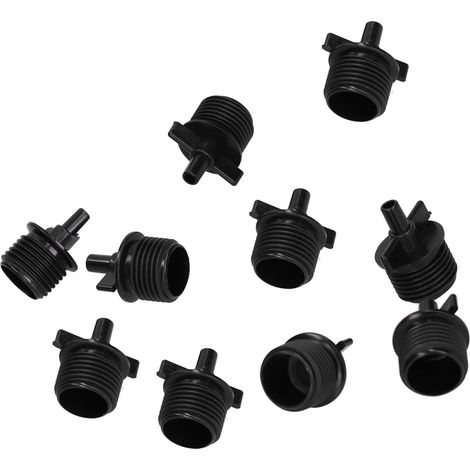 50PCS Raccord Plat Filetage Mâle G1/2 6mm pour Buse de Brumisation, Arrosage Gicleur Irrigation (1/5)