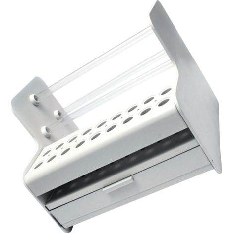 Porte-pinces de Bureau Blanc en Plastique, Rangement Vertical (1/5)