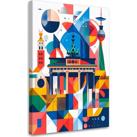 Wandbild Berlin Tor Abstraktion im Bauhaus-Stil 60x90 cm