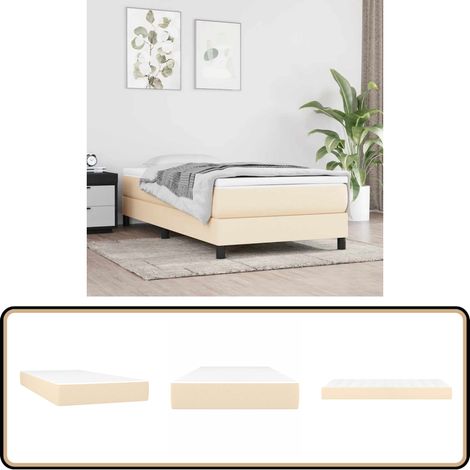 vidaXL Matelas à ressorts ensachés pour enfants crème 80x160 cm tissu