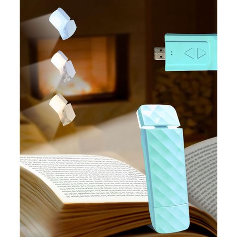 Lampe de Lecture Vert, Lampe Livre USB Rechargeable, Liseuse 3 mode Couleurs (Chaud, Naturel, Lumineux), 5 LED Lampe de Lecture pour Lire au Lit, Reading Light, 80 Heures Charge Lumiere Livre (1/5)