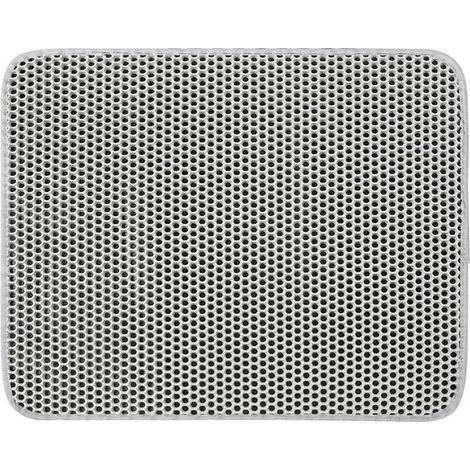 Alfombrilla para arenero de gato，Atrapador de gravilla，40 x 50 cm，Impermeable，Estructura de panal，Mantel individual para gatos，Gris (1/5)