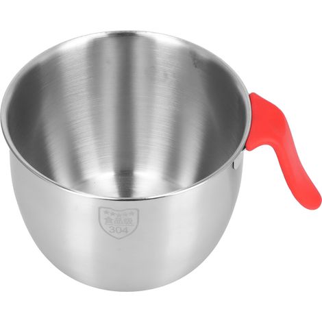 Rührschüssel aus Edelstahl 304 mit Griff, 2800 ml, tief, spritzwassergeschützt, zum Backen, für Salate, Kuchen und Schlagsahne (1/5)