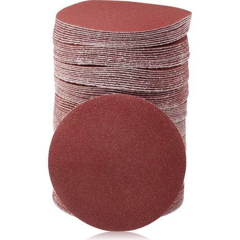 Disques abrasifs en papier lot de 20 12,7 cm grain 120 avec fixation auto agrippante sans trous pour ponceuses perceuses et outils rotatifs (1/5)