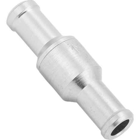 Einweg-Rückschlagventil aus Aluminiumlegierung, silberfarben, für Wasser-, Öl-, Diesel-, Benzin- und Kraftstoffleitungen, 10 mm / 0,39 Zoll (1/5)