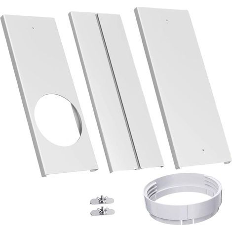 Kit de Ventilation pour Climatiseur Portable, Kit d'Étanchéité Fenêtre, Calfeutrage pour Climatiseur Mobile PVC Réglable Télescopique, Adaptateur Universel Tuyau Évacuation Maison, Bureau (1/5)