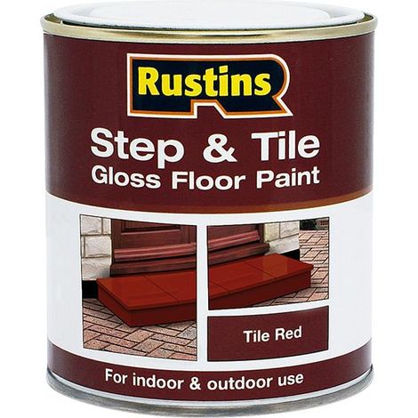 Rustins Quick Dry Step & Tile Paint Gloss Red 2.5L (1/3)