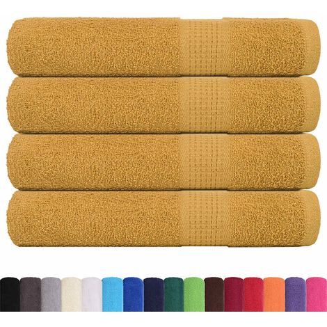 Serviettes de sauna FROGN 4 pcs doré 80x200 cm 360 g/m² (1/5)