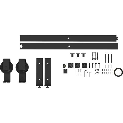 Kit rail porte coulissante pliante acier 122 cm pour 2 portes