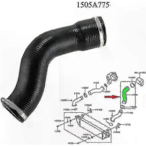 tuyau dair dintercooler l200 triton kl1t kj0t 1505a775 de remplacement