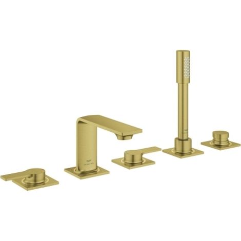 GROHE Batteria a 5 fori per vasca da bagno Allure 252211 cool sunrise spazzolato, 25221GN1