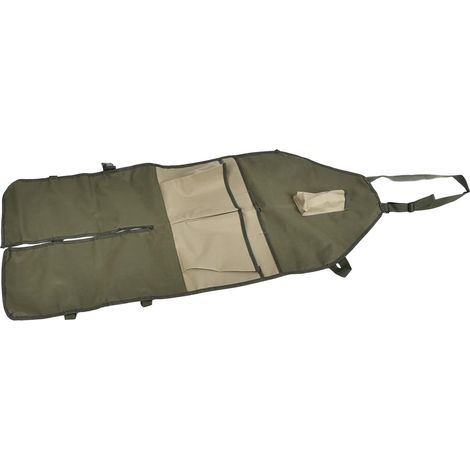 1 - Tablier De Jambières - Protection De Jambes - Tissu Oxford Imperméable Avec Poches Et Boucle Réglable Pour Jardinage Et Travail Du Bois Marron 118x45cm (1/5)