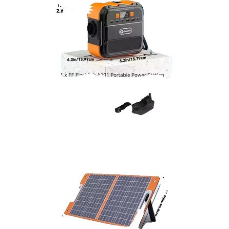 Estación de energía portátil, múltiples opciones de carga, panel solar A101+60W (1/2)