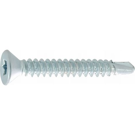 500 Vis Autoperceuses tête fraisée Torx acier zingués blanc DIN7504O - diamètre 4,8 mm - Longueur 22 mm mm - Diamètre 4.8 mm
