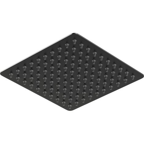 Colore Square Gunmetal Grey 200mm Thin Fixed Shower Head (1/5)