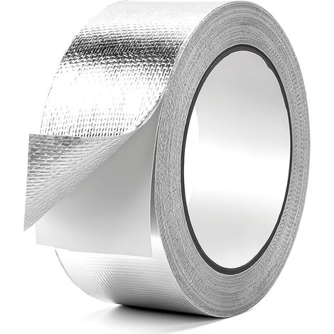 Ruban Adhésif Aluminium 55mm x 20m,Résistant à Haute Temperature, Isolant Thermique Climatisation,Étanche à l’Eau pour Plomberie, Tuyauterie, Conduits d’Air et Réparations Automobiles (1/5)
