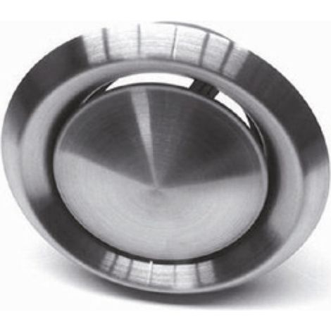 Grille de ventilation ronde réglable en acier inoxydable Ø100 mm Grille réglable pour conduits et extraction d'air (1/5)