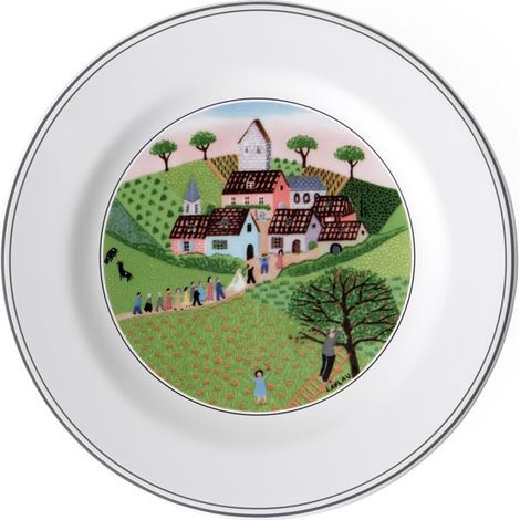 Assiette à pain "Mariage", 17 cm, Porcelaine, Blanc/Multicolore (1/2)