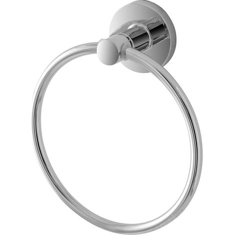 Portasciugamani da parete ad anello in metallo cromato Sprint (1/2)