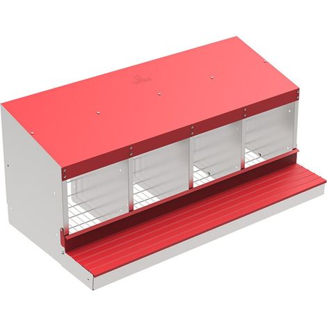 Verzinkter Hühnernestkasten 4-teiliges Hühnernest Ideal für 12–16 Hühner, 106 x 49 x 44 cm (1/5)