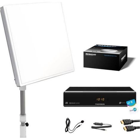 KIT Satellite Camping Car SELFSAT CAMP 58 Mât Traversant + Récepteur Satellite FRANSAT + Coaxial