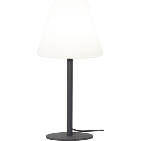 Lampe de table Kreta de Star Trading, grise, E27, pour extérieur, 60 cm, IP65 (1/3)