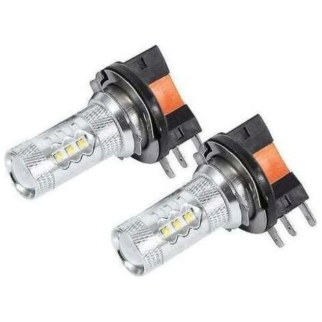 Ampoule LED H15 80W blanche pour phare de voiture (1/4)