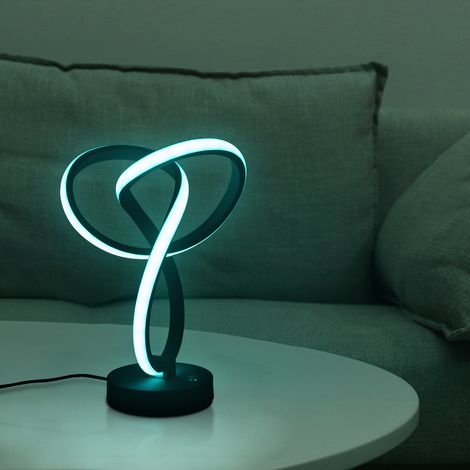 Nachttischlampe Touch Dimmbar, LED Nachttischlampe Modern, 10W RGB Tischlampe mit 10 Betriebsarten, Notendesign Tischleuchte für Schlafzimmer, Wohnzimmer, Heimdeko, Atmosphäre, Geschenk