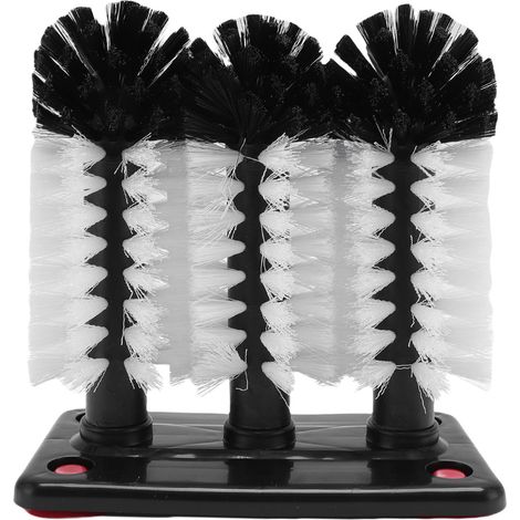 Brosse à Tasses 3 Têtes Nettoyage Bouteille Verre – Ventouse Fixation pour Hôtel Bar (1/5)